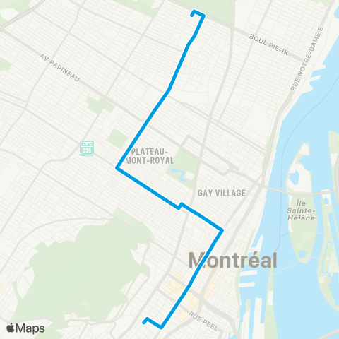 STM Express Saint-Joseph map