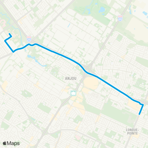 STM Express Cégep Marie-Victorin map