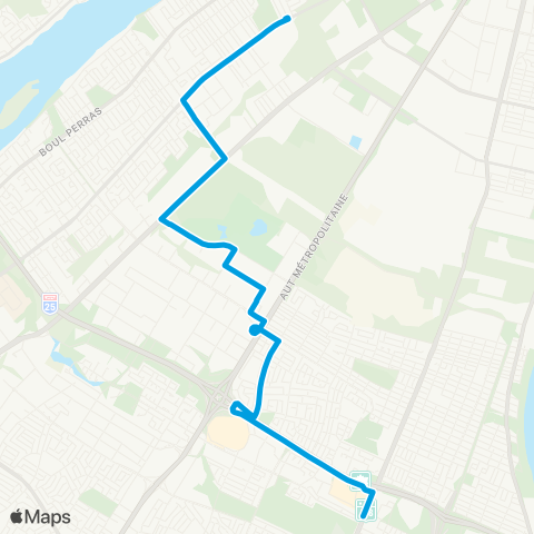 STM Express Maurice-Duplessis map