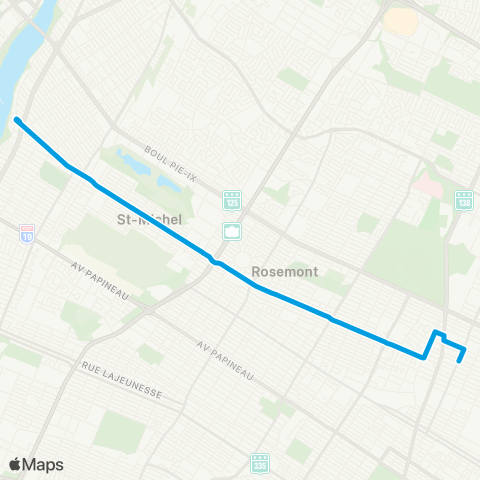 STM Express Saint-Michel map