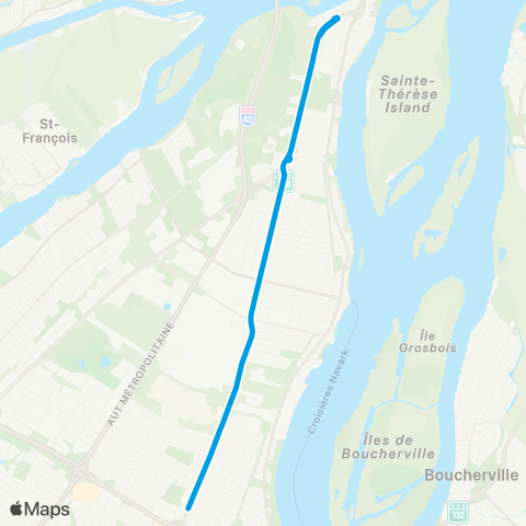 STM Express Sherbrooke map