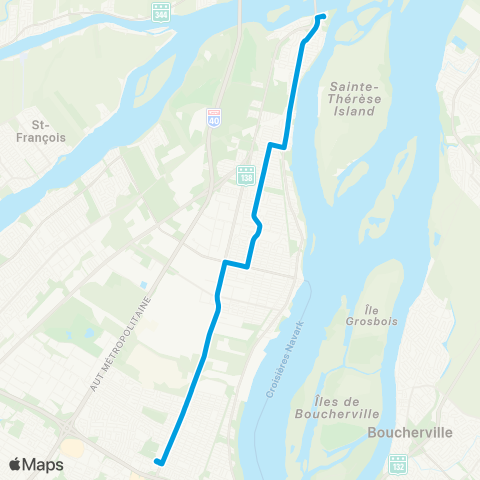 STM Express Bout-de-l'Île map