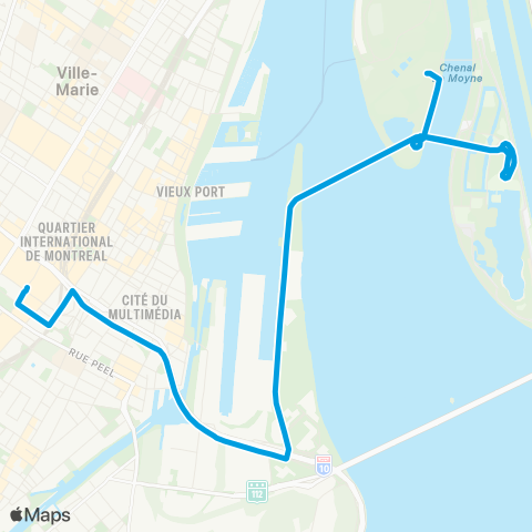 STM Jean-Drapeau / Casino / Bonaventure map