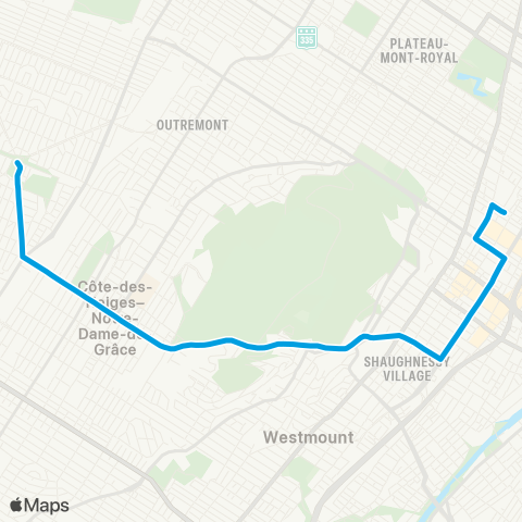 STM Express Côte-des-Neiges map