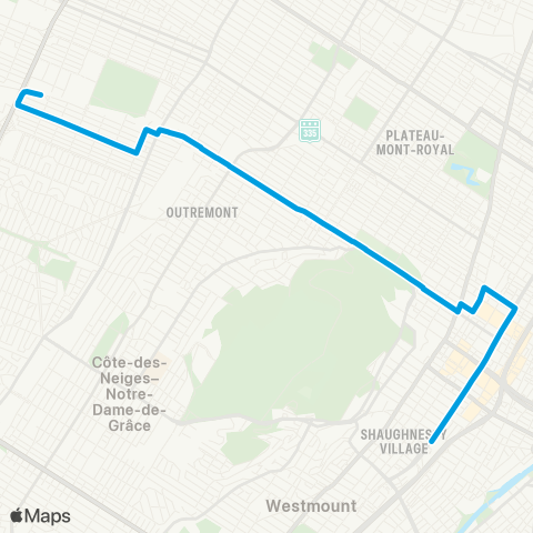 STM Express du Parc map