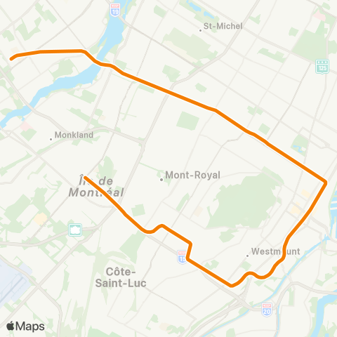 STM Ligne 2 - Orange map