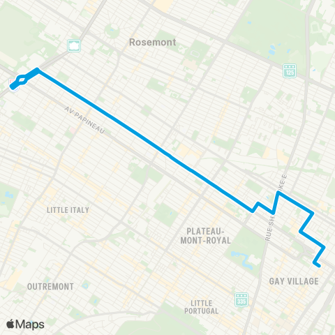 STM De Lorimier map