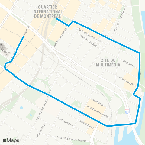 STM De la Commune map