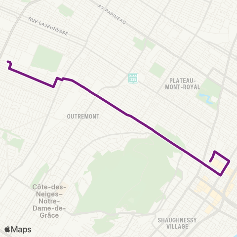 STM Avenue du Parc map