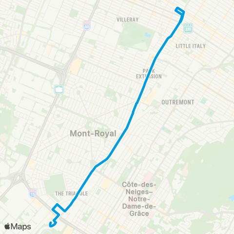 STM Jean-Talon Ouest map