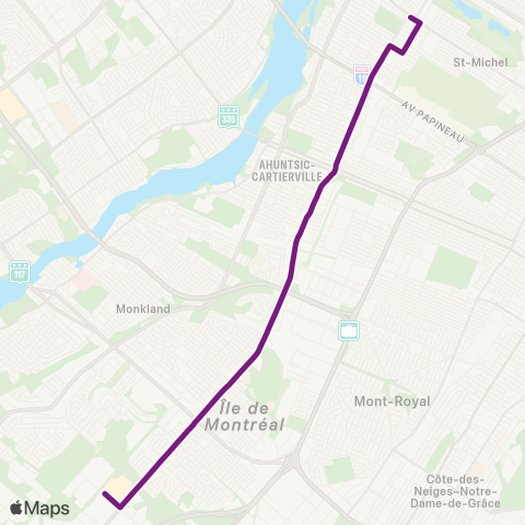 STM Sauvé / Côte-Vertu map