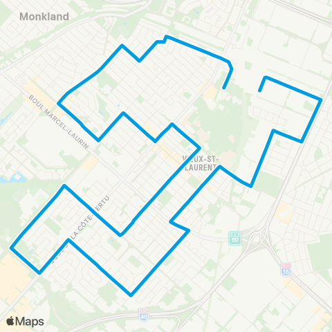 STM Saint-Laurent map