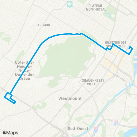 STM Côte-Sainte-Catherine map