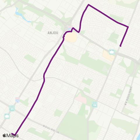 STM Jean-Talon Est map