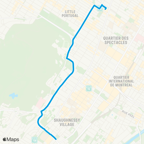 STM Avenue des Pins map