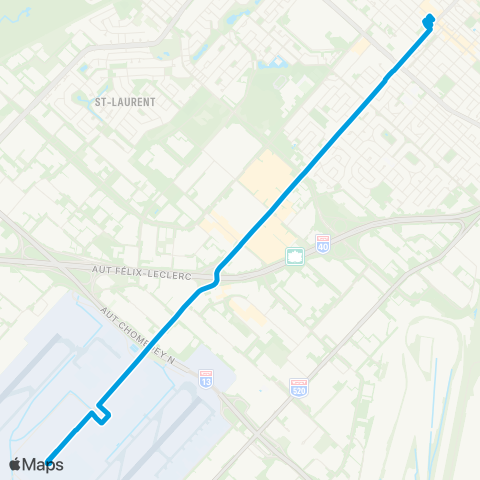 STM Côte-Vertu-Ouest map