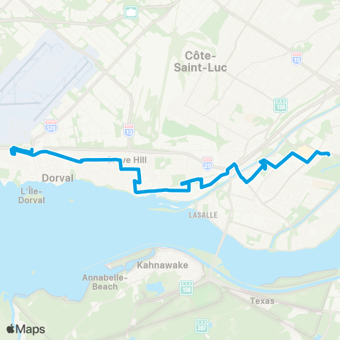 STM Dorval / Angrignon map