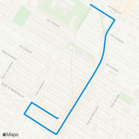 STM Navette Spéciale map