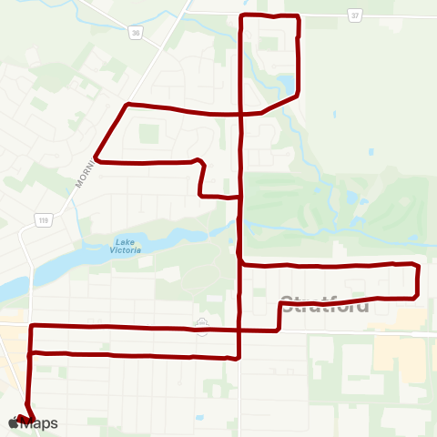 Stratford Transit Devon map