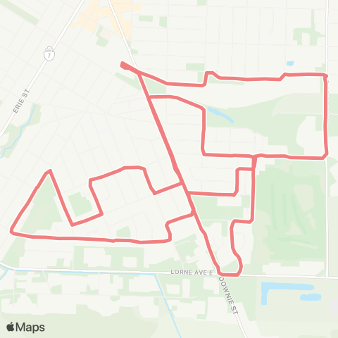 Stratford Transit Downie map