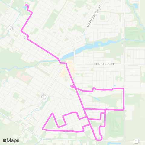 Stratford Transit Queensland / Downie map