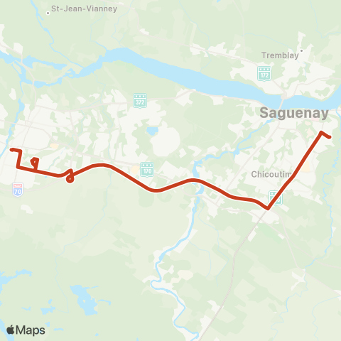 STS Terminus Jonquière - Séminaire map