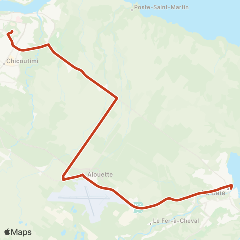 STS Terminus La Baie - Aéroport map