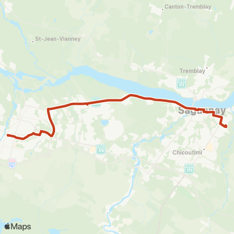 STS Terminus Jonquière - Boul. Saguenay map