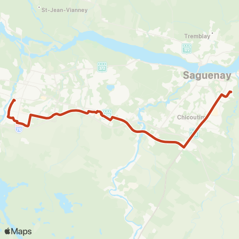 STS Terminus Jonquière - Petite France map