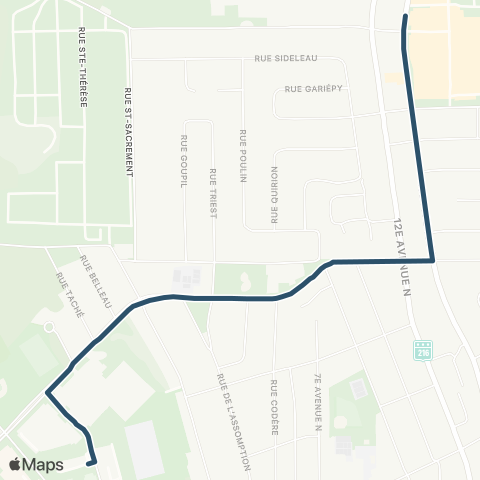 STS Station du Cégep ↔︎ 13e avenue - 24-Juin map