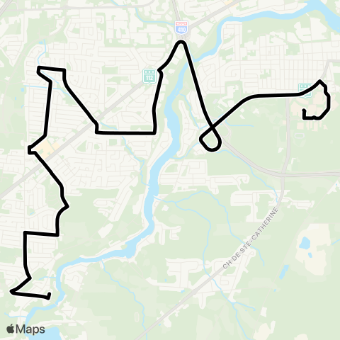 STS Université de Sherbrooke ↔︎ Pl. Dussault map