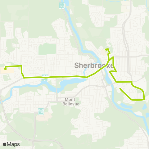 STS Carrefour de l'Estrie ↔︎ Bowen - Talbot map