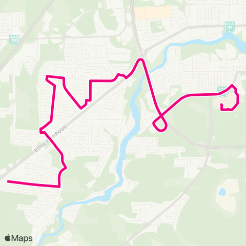 STS Uni de Sherbrooke ↔︎ Bourassa - Frontière map