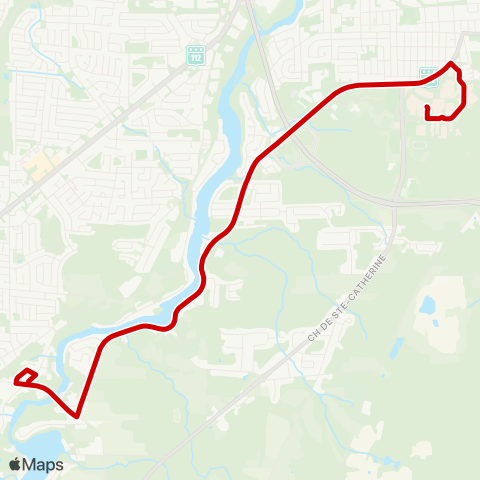 STS Uni de Sherbrooke ↔︎ St-Roch – Émery-Fontaine map