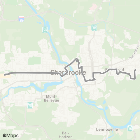 STS Carrefour de l'Estrie ↔︎ Galvin - Allard map