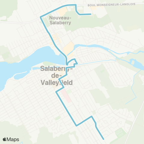 Société de transport de Salaberry-de-Valleyfield (STSV) Ligne 10 map