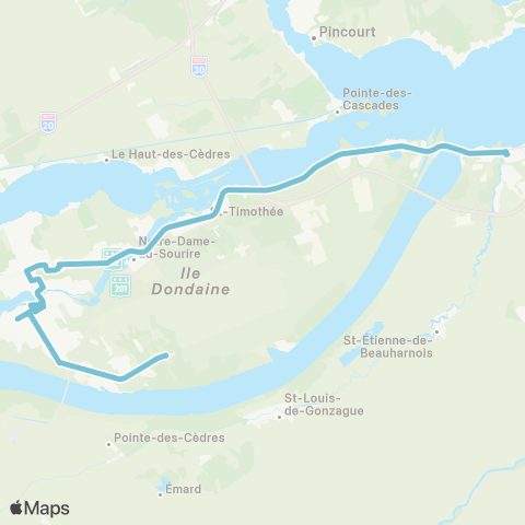 Société de transport de Salaberry-de-Valleyfield (STSV) Circuit 11 map