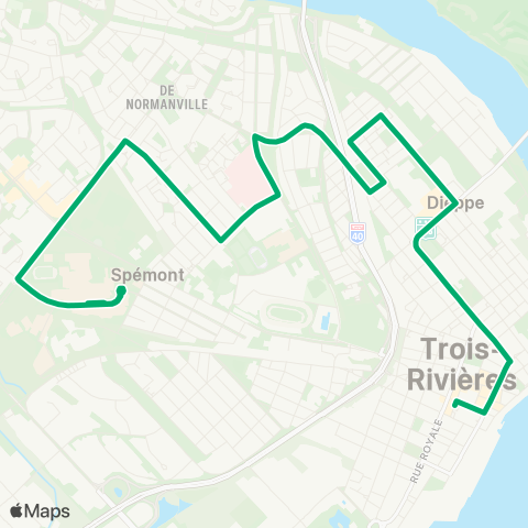 STTR UQTR - Centre-Ville map