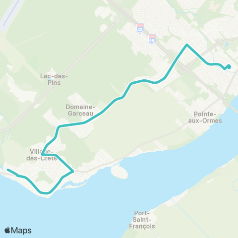 STTR Carrefour TRO - Pointe-du-Lac map