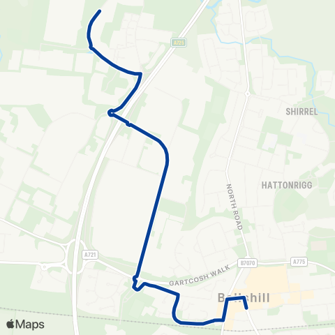 Stuart's Coaches John Street - Kestrel View map