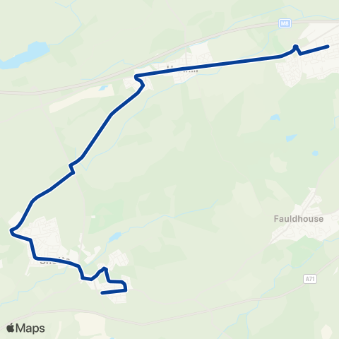 Stuart's Coaches Stewart Drive - Knoll Croft Road map