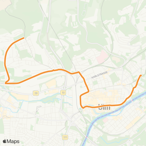 SWU Donaustadion-Eselsberg Hasenkopf map