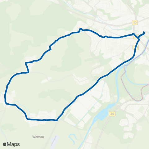 SWU Ringverkehr: ZOB Ost<>Eggingen<>ZOB Ost map