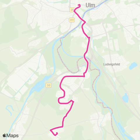 SWU Ulm ZOB-Wiblingen-Unterweiler map