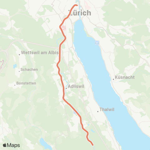 SZU - Sihltal Zürich Uetliberg Bahn Zürich HB SZU - Langnau-Gattikon map