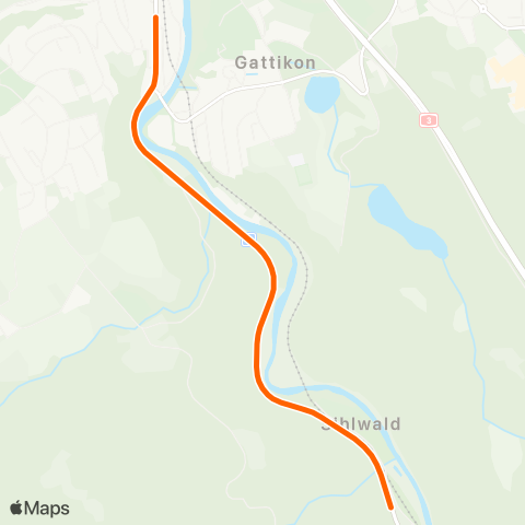 SZU - Sihltal Zürich Uetliberg Bahn Sihlwald, Bahnhof - Langnau-Gattikon, Bahnhof map