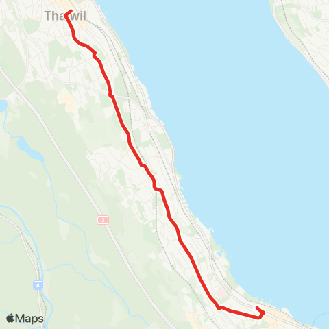 SZU - Sihltal Zürich Uetliberg Bahn Horgen, Bahnhof - Thalwil, Zentrum map