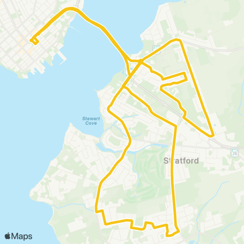 T3 Transit Stratford Bunbury map