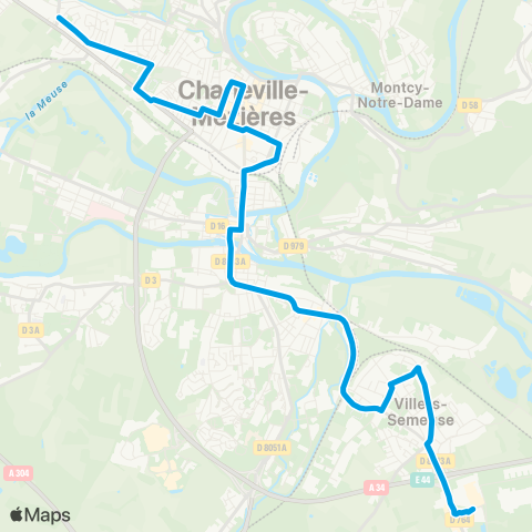 TAC Ctre Cial Villers-Semeuse / Bellevue du N. map