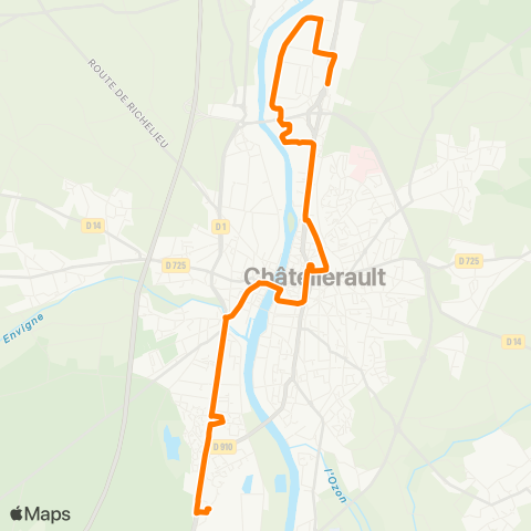 TAC Châtellerault Étang - Argenson map